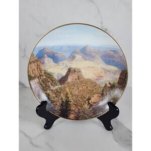 The Grand Canyon Year 1988 Fine China 8 1/2" Gold Trim Plate Wall Decor Vintage